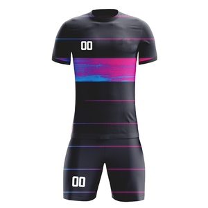 Venta al por Mayor de Uniformes de Fútbol Personalizados de Secado Rápido y Transpirables, 100% Poliéster, Camisetas con Impresión Digital, Conjuntos Completos de Uniformes de Fútbol - Product Image 1