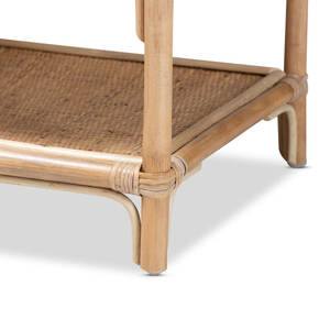 Modern Bohemian 3-Tier Floating Wall Shelf Wooden Rattan Display Stand <b>for</b> Bedroom Living Bathroom <b>Wardrobe</b> Jewelry Storage Art - Product Image 3