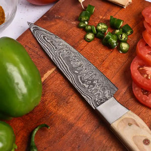 Juego de Cuchillos de Chef Burraq de 5 Piezas, Hechos a Mano con Acero de Damasco, Ecológicos, Aptos para Lavavajillas, con Mango de Madera Profesional para Cocina - Product Image 4