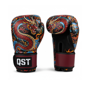 Guantes de Boxeo Profesionales de Piel Sintética Transpirable de Alta Calidad con Logotipo Personalizado, para Entrenamiento y Sparring, Venta al por Mayor - Product Image 1
