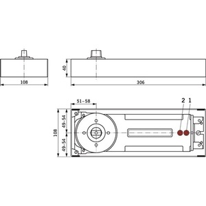 DORMAKABA BTS 84 Floor Door Closer with Hold-Open Function EN 3 Standard Max. 950 mm for Max. 100 kg Door <b>Weight</b> - Product Image 4