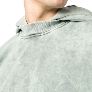 เสื้อฮู้ดผู้ชายผ้าฝ้ายผสมกรดสีสำหรับฤดูหนาว - Product Image 4