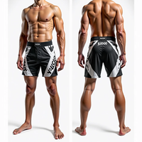 Shorts de combat MMA personnalisés imprimés par sublimation, sans Gi, BJJ, grappling, taille élastique, pour hommes, vente en gros, écologiques, respirants, séchage rapide
