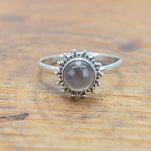 Classical <b>Ring</b> Jewelry For Women Silver Boho Style Jewelry 925 Sterling Silver Rose <b>Quartz</b> Gemstone Handmade <b>Ring</b> Gift For Wife - Product Image 3