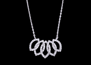 Elegance 0,50 quilates redondo FG/VS Moissanite diamante 18 pulgadas collar en oro blanco OEM al por mayor - Product Image 3