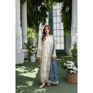 Collection Printemps/Été MEHMAL SNOW DROP en Chiffon Brodé MBN-03 - Product Image 1