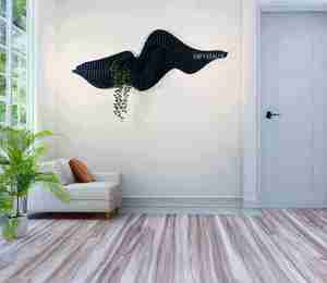 Décoration murale en bois ondulé de style Art déco personnalisé, fait à la main, jaune citron, design moderne, pour la décoration de fête d'anniversaire - Product Image 4