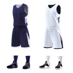 Conjunto de camiseta y pantalones cortos de baloncesto para hombre, transpirable, ligero, de secado rápido, ropa deportiva atlética para entrenamiento de equipo y práctica. - Product Image 5