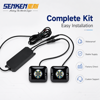SENKEN profesional impermeable de alta potencia de doble Color LED montaje en superficie advertencia coche usado Super brillante Hide Away Light