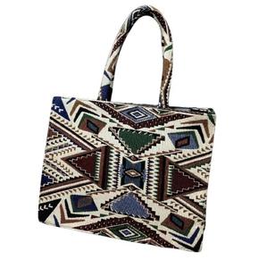 Bolso de mano de hombro de noche de tela Jacquard para mujer, bolso de compras de mensajero de estilo bohemio, colección étnica india, venta al por mayor - Product Image 1
