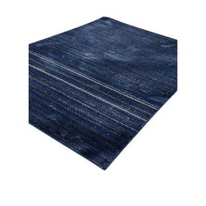 Alfombra Abrash Clásica Azul de Lana con Tejido Plano, Diseño de Diamantes a Rayas, Rectangular, para Pasillo, Sala de Estar, Dormitorio, Viscosa ADWL-13100 - Product Image 2