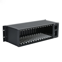 Boîtier de rack 3U en aluminium anodisé noir avec rail CPCI pour amplificateur d'instrument de projet, matrice audio, sous-rack, armoire, boîtier, châssis, boîte