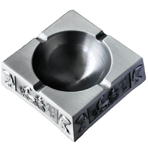 ที่เขี่ยบุหรี่ทรงสี่เหลี่ยมสีแดงสีน้ำเงินโลหะพร้อมดีไซน์ทันสมัยเหมาะสำหรับอุปกรณ์สูบบุหรี่ในบ้านและร้านอาหาร - Product Image 4