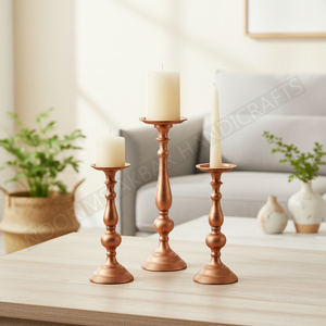 เชิงเทียนอะลูมิเนียมทำมือ ปี 2026 ตกแต่งสไตล์โบราณ สำหรับงานแต่งงานและคริสต์มาส ของตกแต่งบ้านหรูหรา สไตล์ยุโรป - Product Image 2