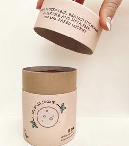 Caja de galletas de Navidad Paquete de papel Kraft diseño OEM bajo MOQ contenedor de papel para galletas paquete de material respetuoso con el medio ambiente - Product Image 6