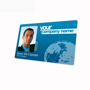 定制印刷CR80塑料聚氯乙烯射频识别条形码卡，用于身份证/礼品/贵宾