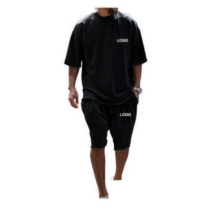 2025 Ensembles courts deux pièces Street Wear pour hommes Full Regular Fit Twin Sets pour adultes Taille à prix abordable Couleur contrastée - Product Image 5