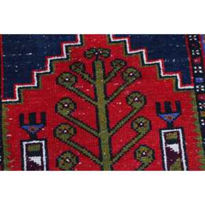 Turkish Rug, 2.6x3.9 ft Small Rug, <b>Red</b> Floral <b>Wool</b> Vintage Rug - Product Image 5