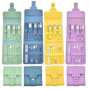 Vente en gros d'ensembles professionnels de nail art personnalisés boîte de ciseaux en cuir PU kit de gel multi-usages pour la manucure et la pédicure en acier inoxydable - Product Image 5