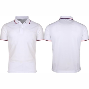 Nouveauté T-shirts polo pour hommes, tissu tricoté respirant et ajusté, imprimé sur mesure, de couleur simple avec motif brodé - Product Image 1