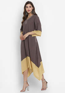 2025 nueva primavera personalizada mujer elegante moda suelta Maxi vestido mangas tres cuartos Natural teñido Abaya tejido - Product Image 5
