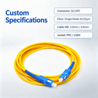 Câble de raccordement en fibre optique Simplex, Cordon de brassage fibre optique monomode et multimode, Connecteur SC LC pour transmission réseau FTTH