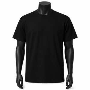 Camiseta Negra de Manga Corta para Hombre con Estampado de Calavera, Estilo Urbano, Corte Regular, Cuello Redondo, Jersey de Algodón, Camiseta con Gráficos - Product Image 1