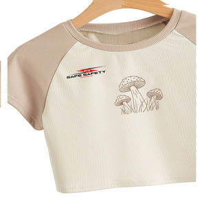 2024 Collection d'été Premium qualité femmes Crop T-shirt Sexy pull demi Logo personnalisé belles combinaisons multicolores - Product Image 3