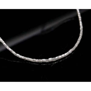 Collier en tube de diamant blanc 1,5-2,5 mm, bijoux élégants en argent et diamants - Product Image 5