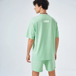 Conjunto de Dos Piezas Transpirable Unisex al por Mayor, Camiseta Oversize y Pantalones Cortos Lisos, Impresión de Logotipo Personalizado, Ropa Formal de Verano para Hombre y Mujer - Product Image 4
