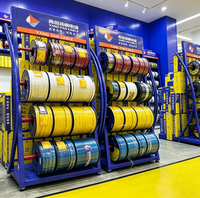 Présentoir Commercial Robuste en Métal pour Bobines de Câbles Électriques – Support de Présentation pour Magasins de Détail