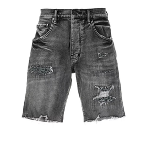 Nouveau short en jean cargo vintage uni pour homme, taille mi-haute, style streetwear estival, écologique, respirant et infroissable - Product Image 1