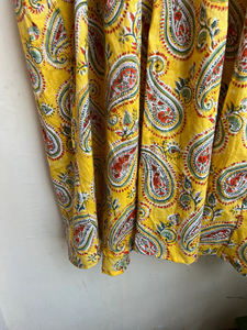 Bohème Floral coton Maxi robe main bloc imprimé indien ethnique tenue décontractée avec gland et bouton décor 100% coton matériel - Product Image 3