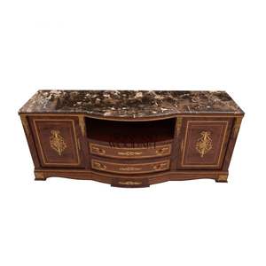 ตู้วางทีวีไม้คลาสสิกสุดหรูพร้อมท็อปหินอ่อน - Product Image 1