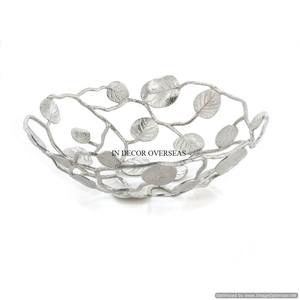 Centro de mesa chapado en oro de alto grado de aluminio fundido de diseñador de Granada, cuenco decorativo y para servir de proveedor indio - Product Image 4