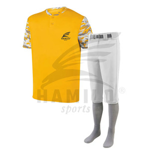 Pantalons de baseball personnalisés en gros, respirants, séchage rapide, 100 % polyester, ensemble de vêtements de sport, design personnalisé pour uniforme d'équipe en ligne - Product Image 1