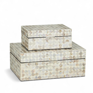 Caja de Joyería Artesanal de Nácar, Caja de Almacenamiento con Incrustaciones de Concha para Decoración del Hogar de Lujo y Exhibición de Regalos - Product Image 3