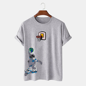 เสื้อยืดคอกลมแขนสั้นผู้ชายสำหรับฤดูร้อนใหม่ ผ้าฝ้าย 100% ระบายอากาศ แห้งเร็ว ปรับแต่งได้ ใส่ออกกำลังกายได้ - Product Image 5