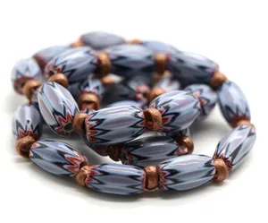 Perles de verre au chalumeau en cristal Chevron Vintage perles décoratives multicouches fabriquées à la main pour la fabrication de bijoux et l'artisanat-Vente en gros - Product Image 3