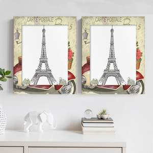 Paris affiche Vintage 8x10 cadre photo pour maison chambre salon Paris Design cadre Photo en bois pour affichage bureau ou mur - Product Image 6