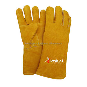 Guantes rojos de seguridad para soldar - Product Image 2