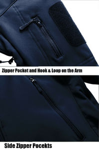 Veste softshell pour hommes en vrac Manteau à capuche à manches longues imperméable et coupe-vent de printemps Couleur unie pour homme personnalisé OEM - Product Image 6