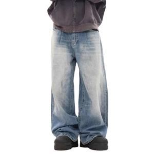 กางเกงยีนส์ผู้ชายทรงหลวมคุณภาพสูง ออกแบบโลโก้ได้ตามต้องการ แฟชั่นใหม่ ระบายอากาศได้ดี - Product Image 1
