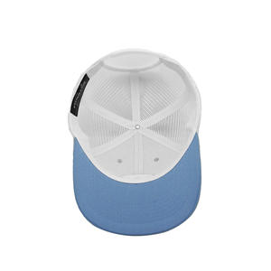 Gorra de camionero de malla blanca estructurada con parche tejido de diseño modificable, ropa de calle clásica e informal para adultos, hecha en la fábrica de Vietnam - Product Image 5