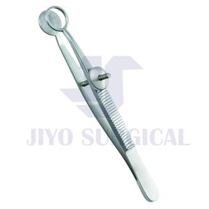 Fórceps Ayer Chalazion de acero inoxidable de grado Pemium, instrumentos quirúrgicos oftálmicos de bloqueo de pulgar de 10mm - Product Image 2