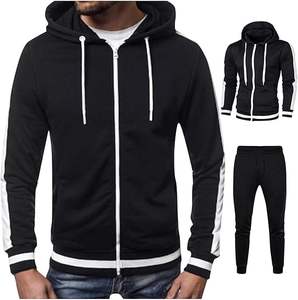 Survêtement d'hiver en coton molletonné organique, vêtements d'entraînement, survêtement de sport en coton mélangé à fermeture éclair - Product Image 5