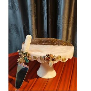 Support à gâteau en résine 2 pièces au design élégant, aspect transparent, résistant à la chaleur, écologique, maintien stable, facile à transporter, idéal pour les mariages et les anniversaires - Product Image 1