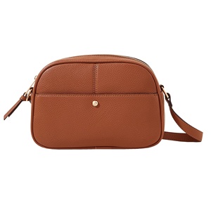 Bolso de cámara de cuero genuino vintage con cierre de cremallera duradero Diseño cruzado de lujo para hombres y mujeres para viajes de vacaciones - Product Image 2