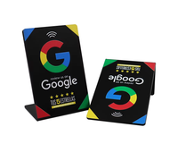 Support de carte NFC RFID personnalisé Google Review - Acrylique PVC, code de table, communication sur les réseaux sociaux, affichage du menu du restaurant, étiquette