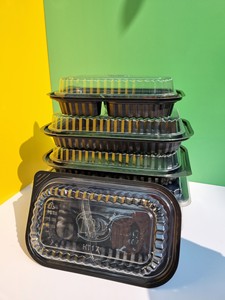 Trending product 2025 Factory 1-4 <b>Compartments</b> Disposable Plastic Food Container <b>with</b> clear Lid Black Color Take Away <b>Lunch</b> <b>box</b> - Product Image 2